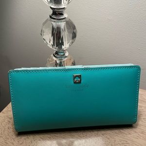 Kate Spade New York Turquoise Slim Leather Wallet